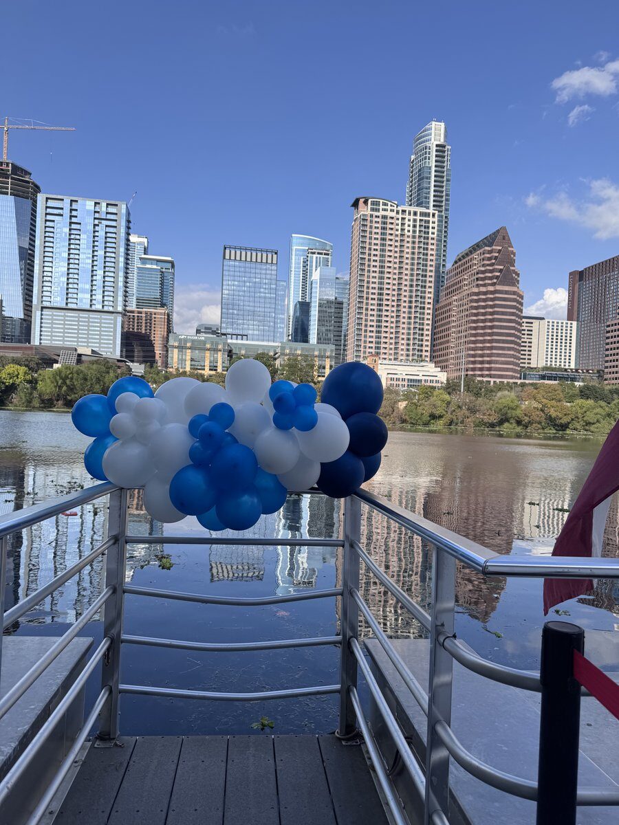 Balloon installation for Austin Boat Show event in Austin TX