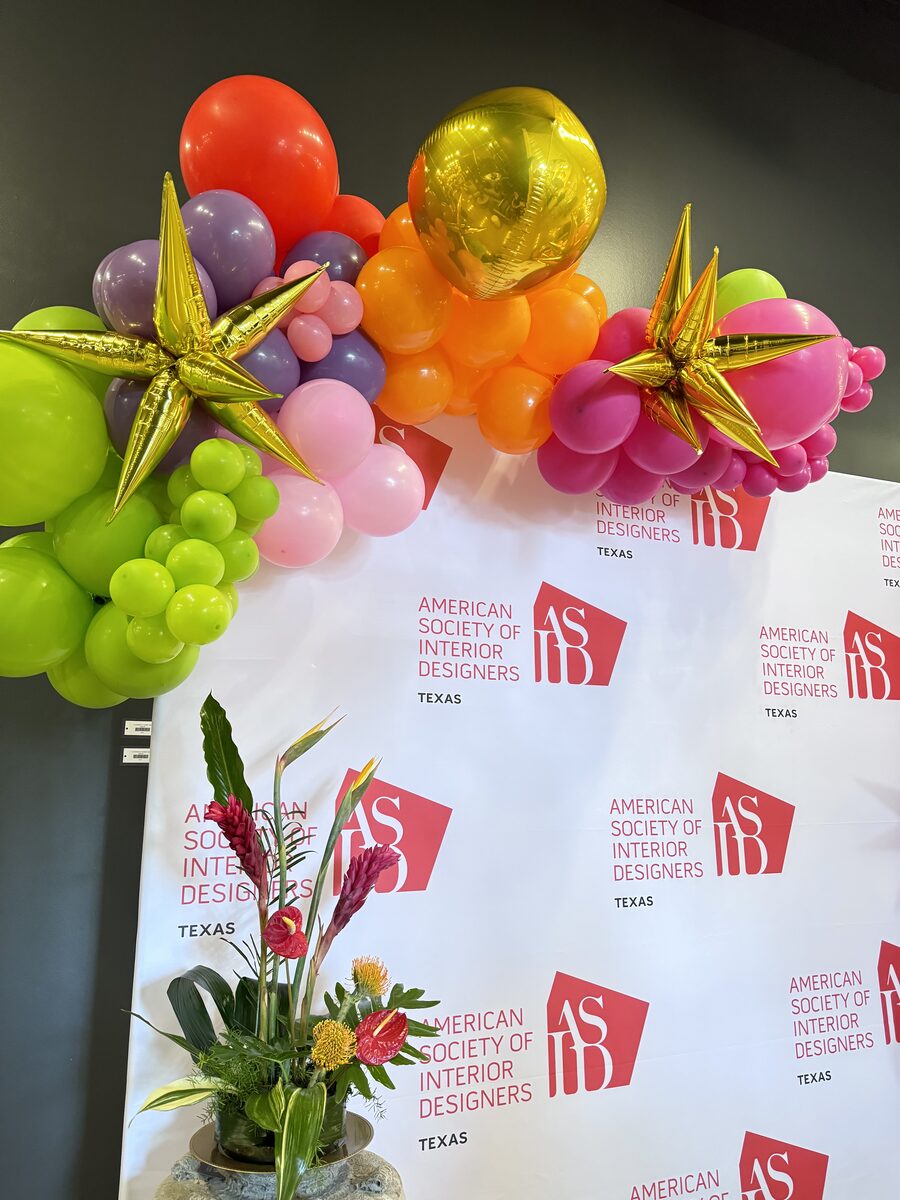 Decorative balloon arch for interior design installation San Antonio Texas