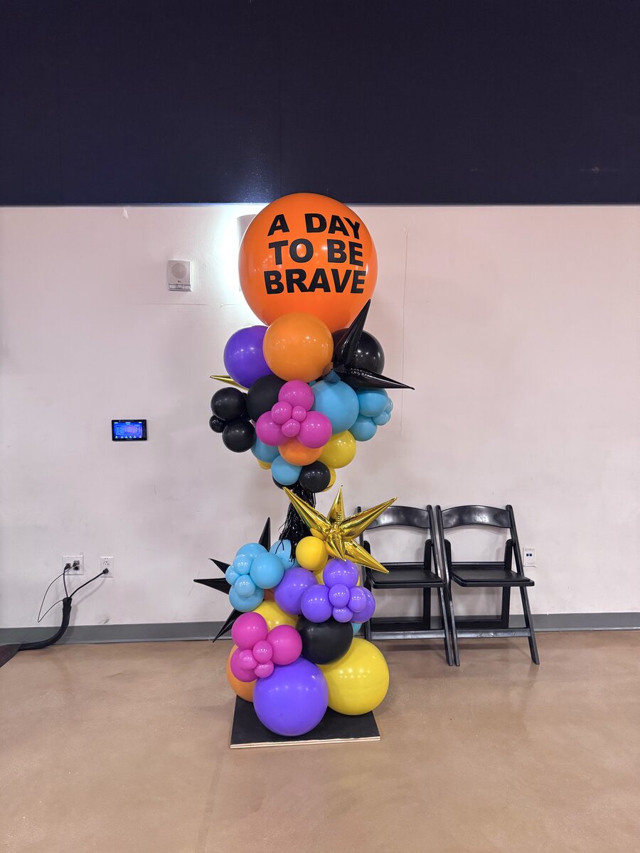 Balloon installation for Operation Brave military charity event San Antonio TX