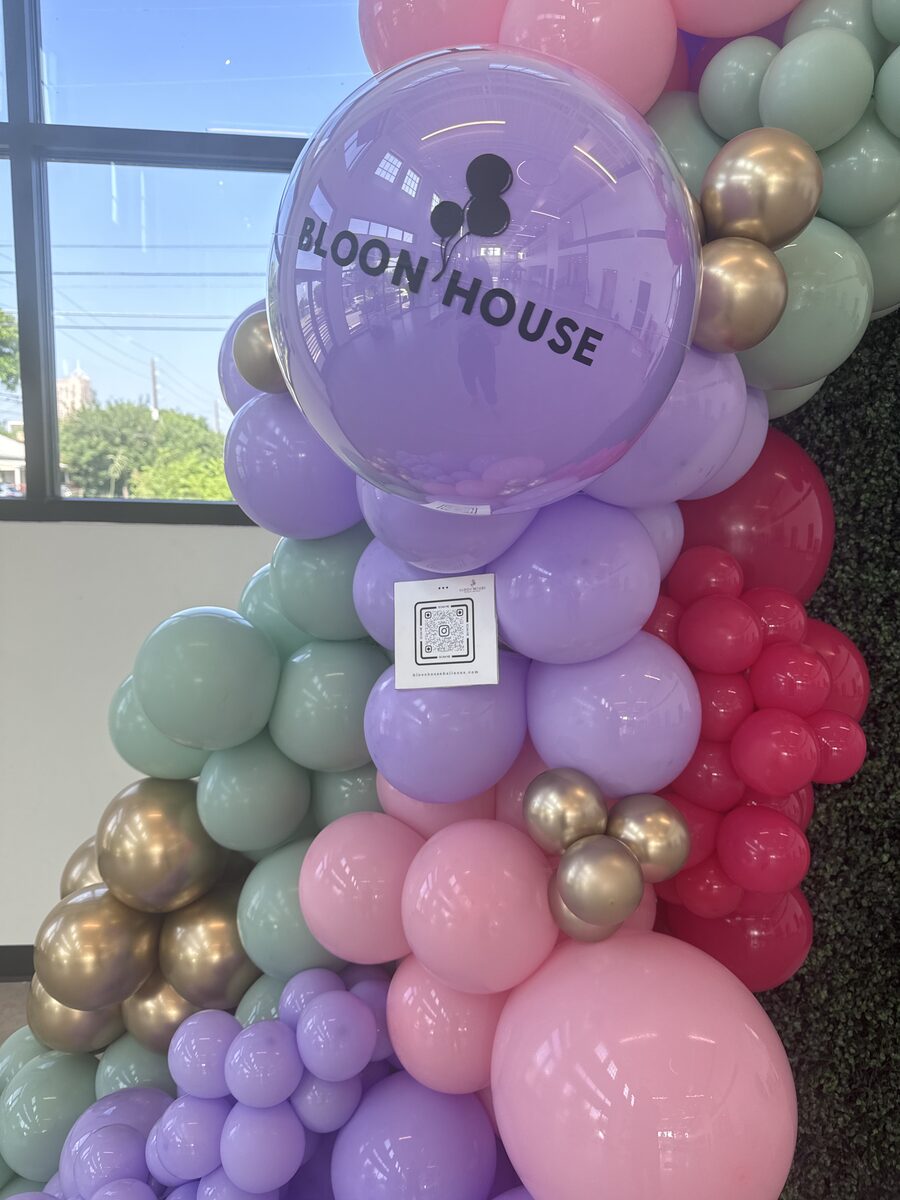 Balloon arch for TBB corporate event in San Antonio TX
