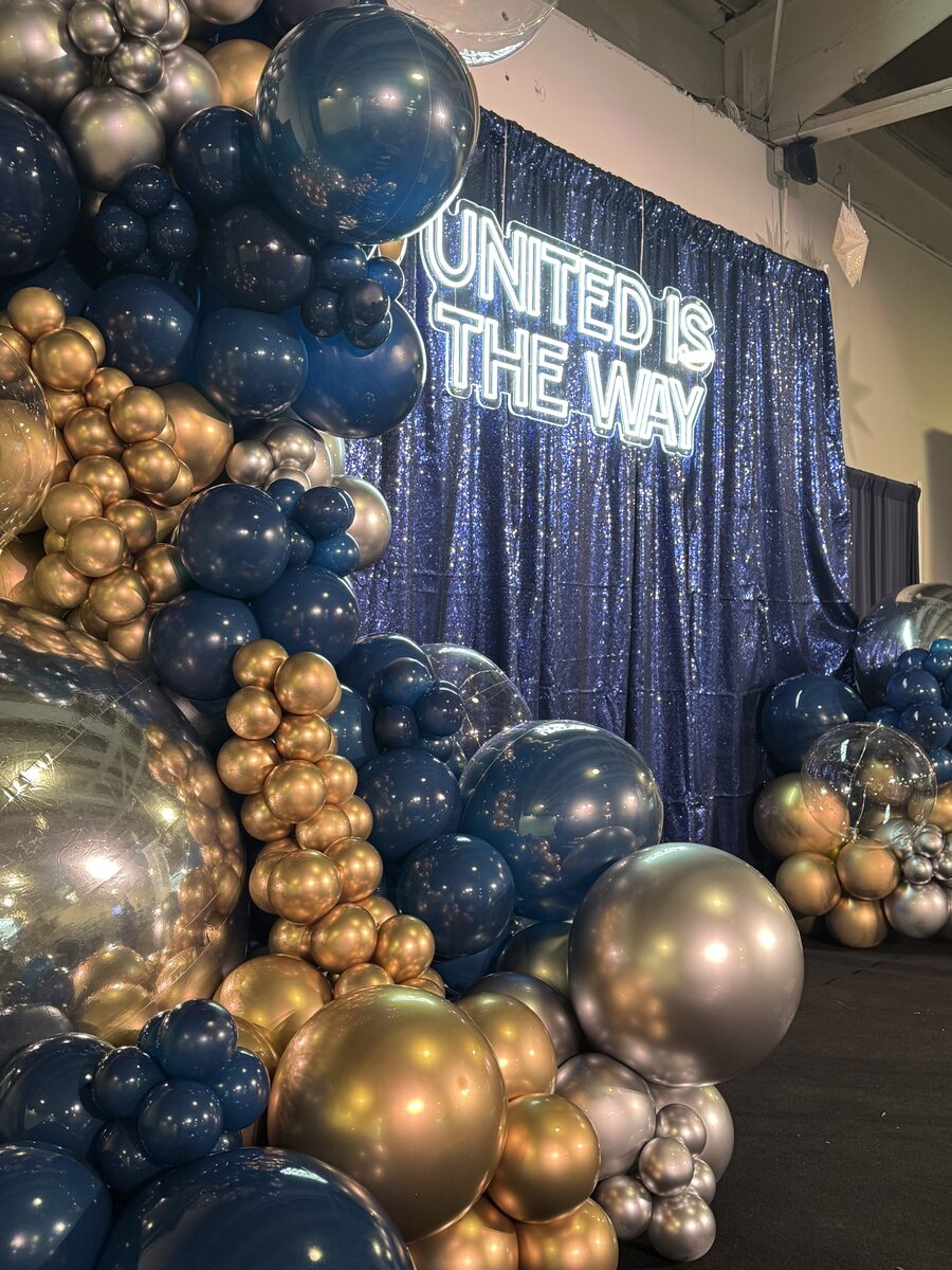 Luxury balloon décor for United Way Gala event in San Antonio Texas